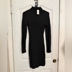 Windsor Black Long Sleeve Knit Dress